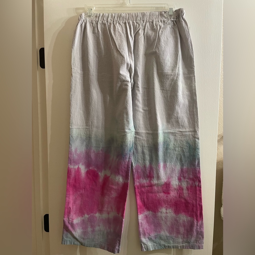 Handmade Comfy Boho Tie-Dye Pants | Size Large Cotton - Hand dyed new pants